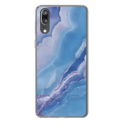 Produktbild von MuchoWow® Handyhülle Schutzhülle Hülle für Huawei P20 Natursteine - Lila - Mineralien Silikon Softcase Handy Hülle - Hardcover
