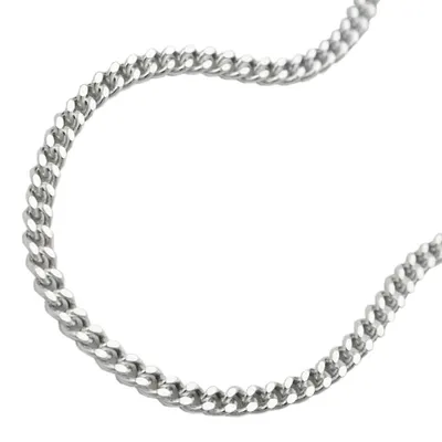 Produktbild von Bauchkette 2mm Flachpanzerkette 2x diamantiert Silber 925 90cm silber 2mm