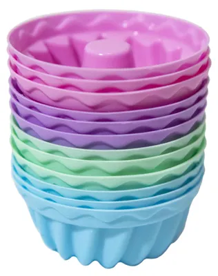 Mini Gugelhupf Silikonform, 12 Stk., Ø 6,5 cm, Höhe 3,5 cm