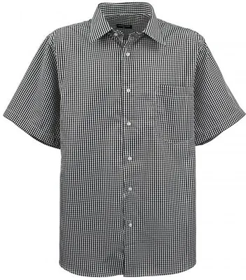 Produktbild von Lavecchia Herren Kurzarmhemd HKA19 (Black-White, 4XL)