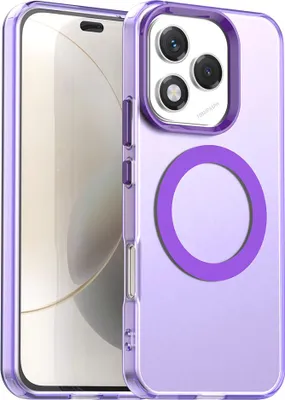 Image de Etui magnétique pour Honor 400 Lite, étui antichoc fin, mat et translucide Violet