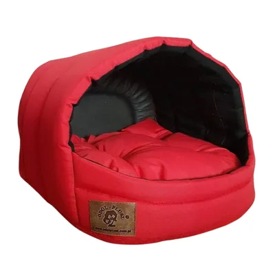 Produktbild von Hundehütte Hundehaus Hundebett Hundehöhle Größe M [ Rot ]