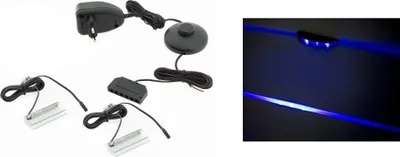 Productafbeelding van Furniture24 LED-verlichting, set van 2, blauw, SOHO-collectie, geschikt voor de woonkamer
