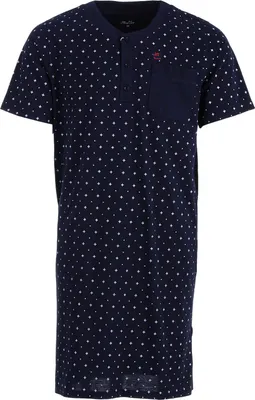 Produktbild von Nachthemd Kurzarm - Punkte Kreuz (HT), Farbe:navy, Größe:M
