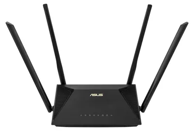 Produktbild von ASUS RT-AX53U, Wi-Fi 6 (802.11ax), Dual-Band (2,4 GHz/5 GHz), Ethernet/LAN, 3G, Schwarz, Tabletop-Router
