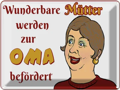 Produktbild von vianmo Blechschild 30x40 cm wunderbare Mütter werden Oma Spruch Zitat