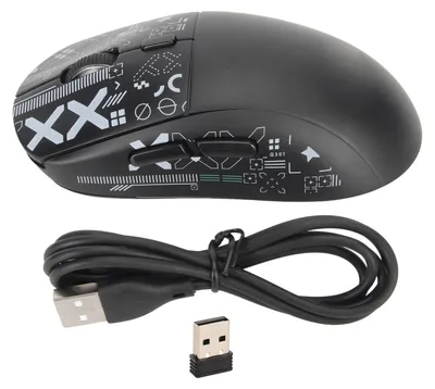 Image de Souris sans fil 2,4 G de type C avec recharge, éclairage RVB, 5 niveaux DPI pour ordinateur, ordinateur portable, noir