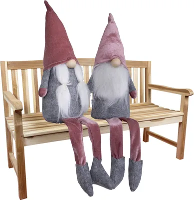 Produktbild von Wichtel 21cm (55cm) Kantenhocker, 2er Set Dekofigur Weihnachten
