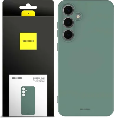 Image de Coque en silicone SPACECASE Coque en silicone pour Galaxy S24 FE Vert