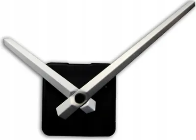 Produktbild von Geräuschloses Quarzwerk Silberfarbene Zeiger 11 cm, Ersatzuhrwerk, Leises Uhrwerk Set