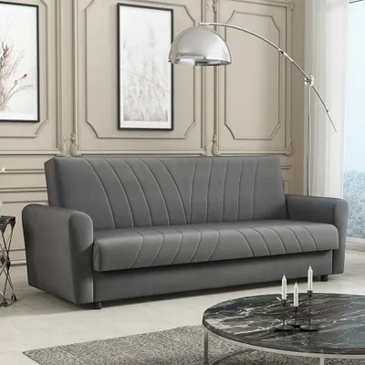 Produktbild von MIRJAN24 Schlafsofa Lea, Stilvoll Polstersofa vom Hersteller, Couch mit Bettkasten und Schlaffunktion (Farbe: Zanzibar 182)