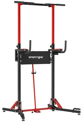 Image de Barre de traction pliable - Station d'entraînement multifonctionnelle avec support pour tractions et hauteur réglable de 127 à 223 cm