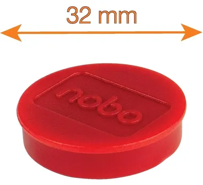 Immagine prodotto di Magnete rotondo 32 mm PU=10 pezzi rosso.