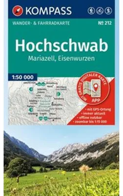 Produktbild von KOMPASS Wanderkarte 212 Hochschwab, Mariazell, Eisenwurzen 1:50.000