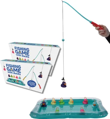 Produktbild von 2x Entenangeln Spiel Outdoor Planschbecken Angeln Spiel Badespielzeug Angelspiel