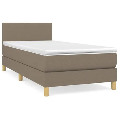 Obrázek produktu pro vidaXL Postel Boxspring s matrací Taupe 90x200 cm Látka