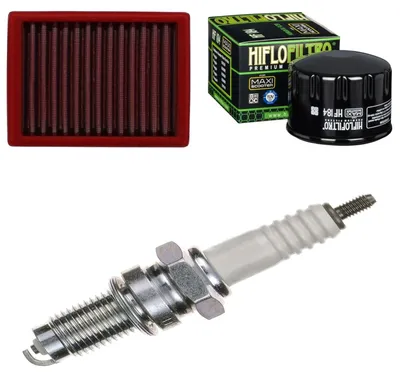 Immagine prodotto di Kit di manutenzione per Aprilia Scarabeo 500 ie ABS 2002-2005: filtro e candela di accensione di Pamoto - Nuovo
