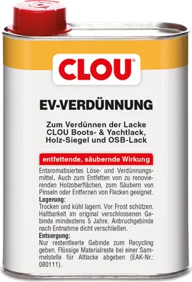 Produktbild von Clou EV entaromatisiertes Löse- und Verdünnungsmittel zum Verdünnen von Lacken 250 ml