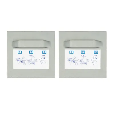 Produktbild von Selbstklebendes Befestigungsset Bilderhalter Spiegelhalter Dibond-Aufhänger Haftbleche (2x Halter, 45x45mm)