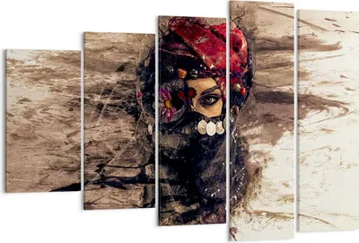Produktbild von Bild auf Leinwand - Leinwandbild - Frau Folklore - 150x100cm - Wand Bild - Wanddeko - Wandbilder - Leinwanddruck - Bilder - Kunstdruck - Wanddekoration - Leinwand bilder - Wandkunst - EG150x100-3858