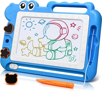 Produktbild von Dinosaurier Magnetisches Zeichenbrett, farbwechselnd, für 3-7 Jahre, edukativ, abwischbares Zeichenbrett
