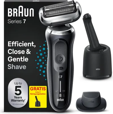 Obrázek produktu pro Braun Series 7 71-N7200cc, Planžetový holicí strojek, Černá, Knoflíky, LED, Baterie, Lithium-ion (Li-ion)
