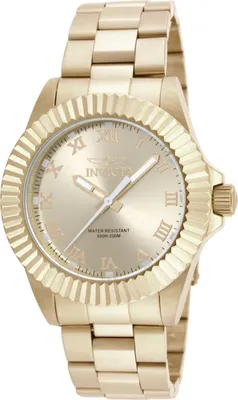 Obrázek produktu pro Invicta Pro Diver 16739 Pánské Hodinky - Quartz Hnutí - Nerezová Ocel se Zlatým Ciferníkem - 44 mm