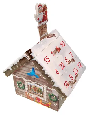 Produktbild von Weihnachtsdeko Baumschmuck Adventskalender 24 Anhänger aus Motiv 3D Größe der Anhänger ca 4-5 cm Adventshaus