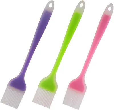 Imagen del producto de Juego de brochas de silicona para cocinar, de 3 piezas, sin BPA, resistentes al calor, ideales para la parrilla y la cocina