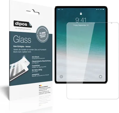 Produktbild von 2x Schutzfolie für Apple iPad Pro 12.9 Zoll (2020) - Anti-Shock 9H Folie dipos Glass Kunststoffglas