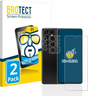 Produktbild von 2x Für Samsung Galaxy S21 Ultra 5G (Display+Kamera) Schutzfolie BROTECT Displayschutz Display Schutz Folie Klar Transparent