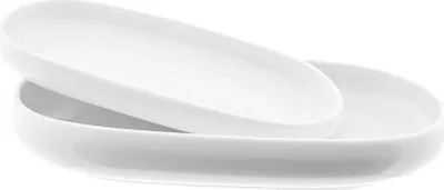 Produktbild von Belicia Servierplatten-Set aus Porzellan – 2-teilig in elegantem Weiß