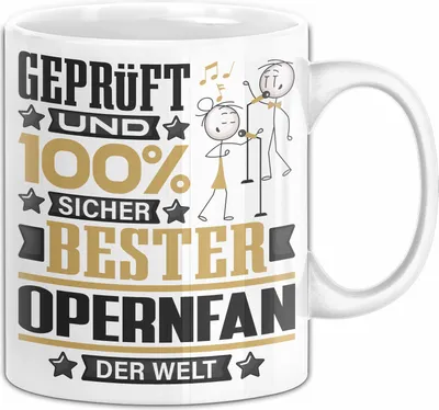 Produktbild von Opernfan Geschenk Lustiger Spruch für Opernfan Geschenkidee Bester Opernfan Der Welt (Weiß)