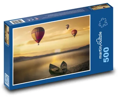 Obrázek produktu pro martinpuzzle - Puzzle 500 - Létající balóny - jezero, lodě