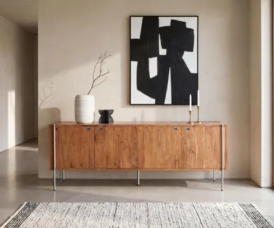 Produktbild von DELIFE Sideboard Rivoro 210 cm Akazie Natur 4 Türen