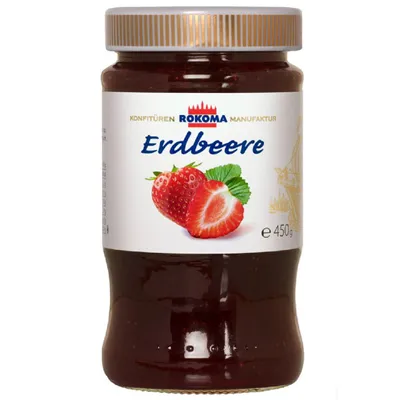 Produktbild von Rokoma Erdbeer-Konfitüre extra 450g
