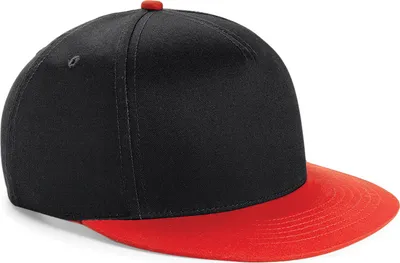 Obrázek produktu pro Uni retro baseballová čepice Beechfield RW2605 (jedna velikost) (černá/červená)