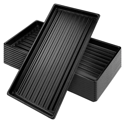 Productafbeelding van Solidchoice - Set van 11 Zwarte Zaadtrays voor Planten