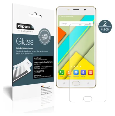 Produktbild von 2x Schutzfolie für ViVK R9s 2017 matt - Anti-Shock 9H Folie dipos Glass