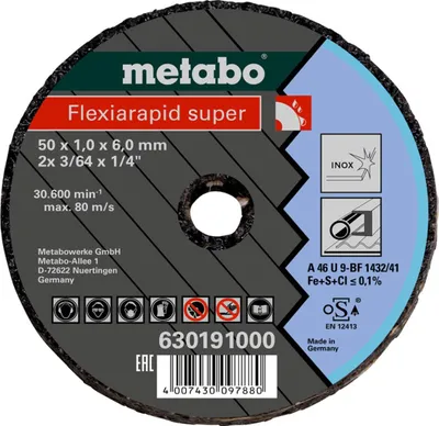 Zdjęcie produktu dla Metabo Trennscheibe 76x1,1x6 mm, 630195000