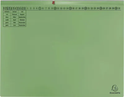 Obrázok produktu pre Exacompta 370325B 25 Exacompta Hängehefter Exaflex Karton grün 2 x Amtsheftung