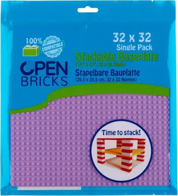 Produktbild von Open Brick Source GmbH & Co. K Open Bricks Baseplate 32x32 lavender, 1 Stück 5