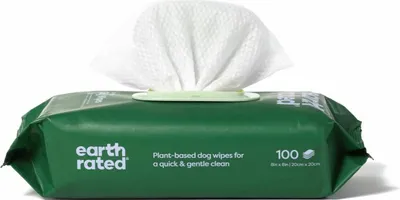 Produktbild von Hundefeuchttücher 100 Stück Lavendel pflanzlich Earth Rated dicke