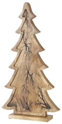 Zdjęcie produktu dla Stojak dekoracyjny Percha H76cm wykonany z drewna mango jodła choinka adwentowa X-Mas