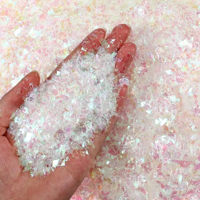 Kunstschnee Glitzerfolie 250g für Weihnachtsdeko Basteln