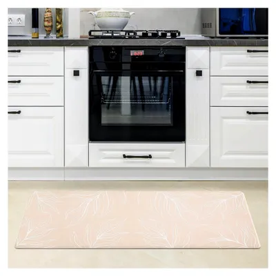Produktbild von Küchenteppich Küchenmatte Küchenläufer PVC rutschfest in Beige, Größe: 45x120 cm