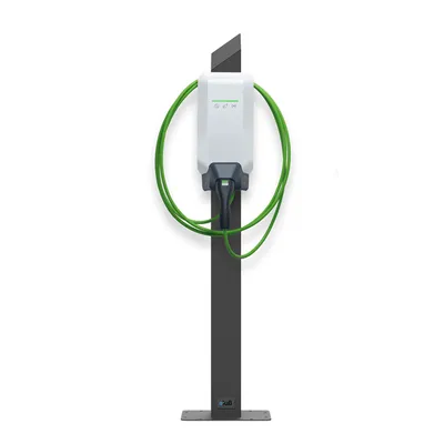 Produktbild von Wallbox Standfuß KEBA KeContact P40 - Edelstahl anthrazit (RAL 7016)