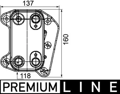 Zdjęcie produktu dla Chłodnica oleju Olej silnikowy MAHLE do MERCEDES C-KLASSE