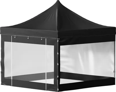 Produktbild von SucceBuy 10x10 ft Pop-Up-Überdachungszelt, Terrassenpavillon für den Außenbereich, UV-beständig, wasserdicht, sofortiger Schutz mit abnehmbaren Seitenwänden, schwarz