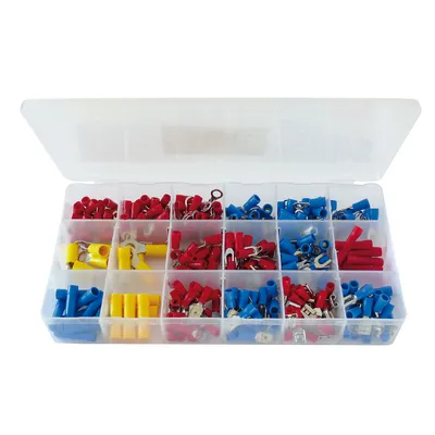 Produktbild von Kabelschuh - Sortiment 295 Teile Steckverbinder Flachsteckhülsen Set in Box